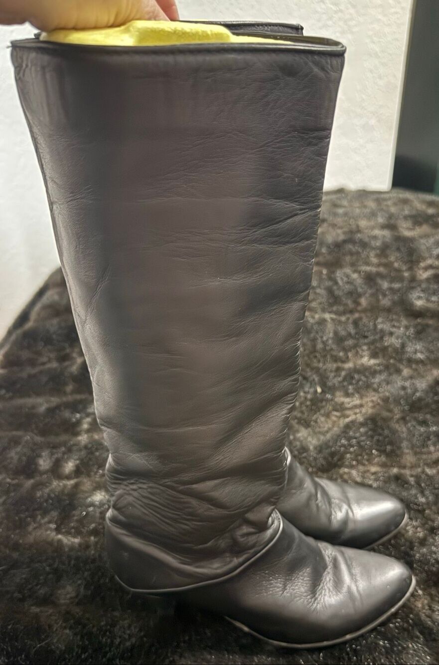 Frye Vintage Shoes - Black butter soft Knee High Leather Boots 8 M